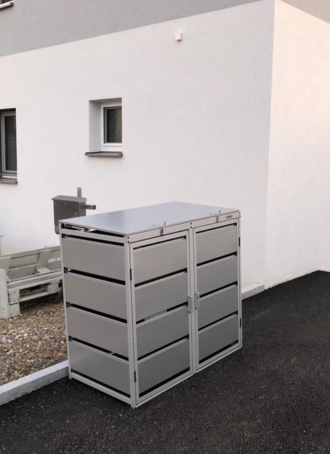 BIO stefan mülltonnenbox silber 9006