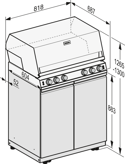 Miele Dreams – Fire Pro L 4P: Uppkopplad gasolgrill