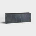 Four-bin trash can box by Alubert in dark anthracite.