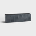 Cutie neagră pentru 6 coșuri de gunoi de la BIO Stefan din metal, cu design modern.