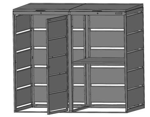 Dagobert 120l compartment insert shelf BIO Stefan insert shelf storage space garbage bin box