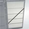 Reinforcement plate for Bio Stefan garbage bin box with diagonal support struts.