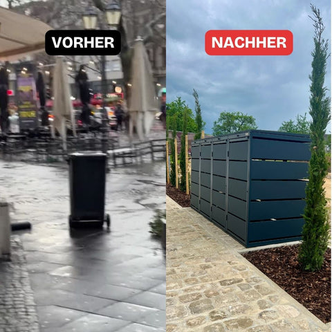 Usporedba prije i poslije: Dagobert kutija za spremnike za smeće donosi red i estetiku.