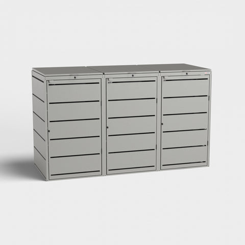 Soptunnebox Dagobert 3er 240L i silver från BIO Stefan.