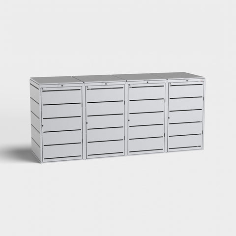Mülltonnenbox Dagobert za četiri 240L kante u RAL 9006.