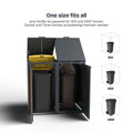 BIO Stefan Holzmichl garbage bin box for 120l and 240l bins, with lids mountable on both sides.